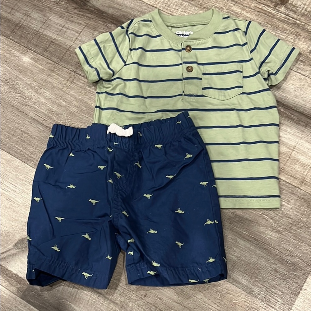 Carter's Green and Navy Kids Matching Set